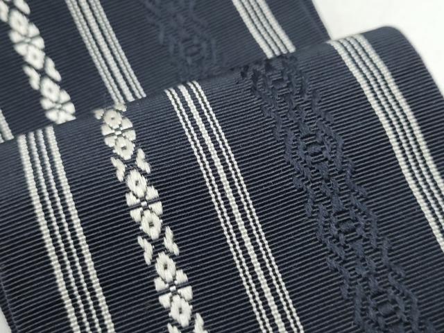 平和屋着物●男性 本場筑前博多織 角帯 献上 正絹 逸品 CAAZ4303hy