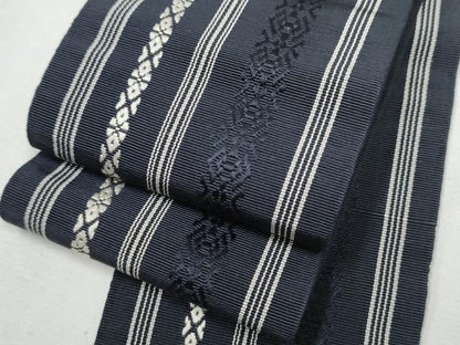 平和屋着物●男性 本場筑前博多織 角帯 献上 正絹 逸品 CAAZ4303hy