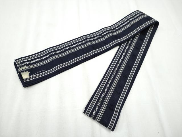 平和屋着物●男性　本場筑前博多織　角帯　献上　正絹　逸品　CAAZ4304hy