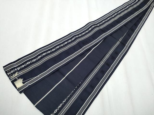 平和屋着物●男性　本場筑前博多織　角帯　献上　正絹　逸品　CAAZ4304hy
