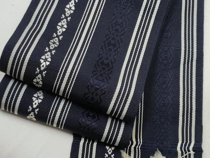平和屋着物●男性　本場筑前博多織　角帯　献上　正絹　逸品　CAAZ4304hy