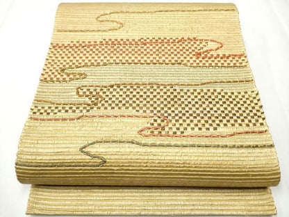 平和屋着物●太鼓柄袋帯　エ霞文　金彩　正絹　逸品　CAAZ4319hy