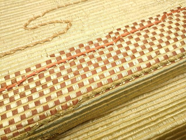 平和屋着物●太鼓柄袋帯　エ霞文　金彩　正絹　逸品　CAAZ4319hy