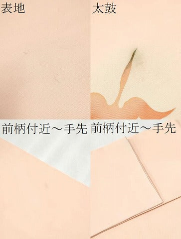 平和屋着物●塩瀬 九寸名古屋帯 ろうけつ染 飛鶴文 正絹 逸品 CAAZ4343hy