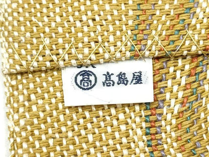 平和屋着物▽スリーシーズン 春夏秋 本場筑前博多織 八寸名古屋帯 よろけ縞 高島屋扱 博多金ラベル 後藤織物謹製 証紙付 逸品 CAAZ4353hy