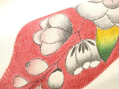 平和屋着物●九寸名古屋帯　作家物　辻が花　鬼しぼ縮緬　正絹　逸品　CAAZ4355hy