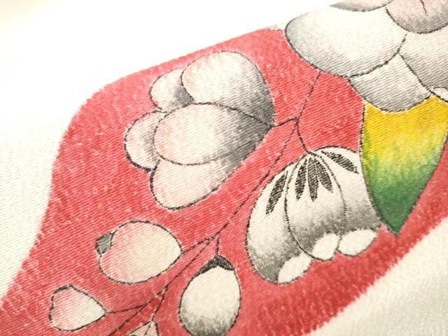 平和屋着物●九寸名古屋帯　作家物　辻が花　鬼しぼ縮緬　正絹　逸品　CAAZ4355hy