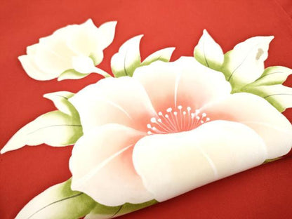 平和屋着物●塩瀬　九寸名古屋帯　枝花文　金彩　正絹　逸品　CAAZ4362hy