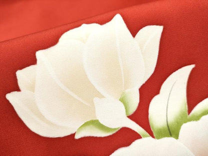 平和屋着物●塩瀬　九寸名古屋帯　枝花文　金彩　正絹　逸品　CAAZ4362hy
