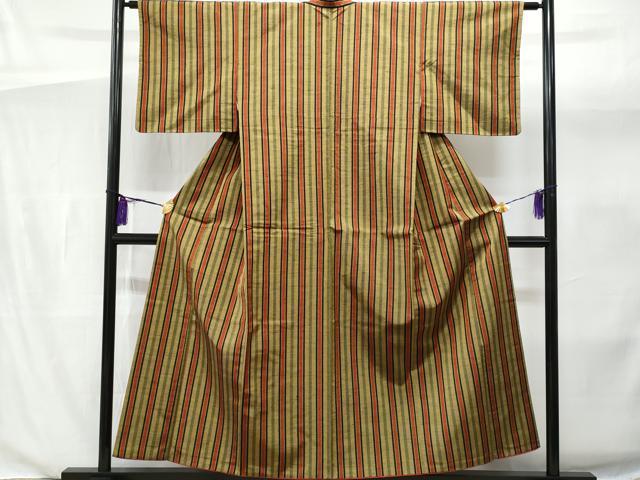平和屋着物■上質な紬　間道　正絹　逸品　CAAZ4555fb
