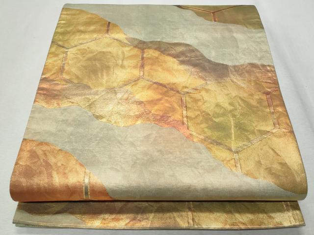 平和屋着物◎六通柄袋帯 道長亀甲文 正絹 逸品 CAAZ4607fb