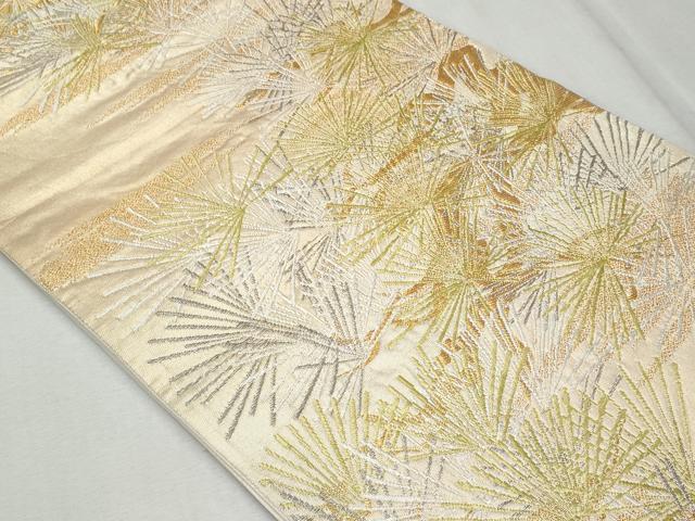 平和屋着物◎六通柄袋帯　唐織　松葉　金銀糸　正絹　逸品　CAAZ4610fb