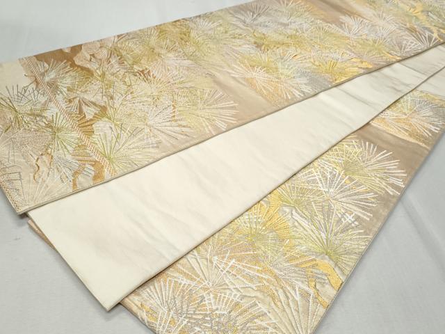 平和屋着物◎六通柄袋帯　唐織　松葉　金銀糸　正絹　逸品　CAAZ4610fb