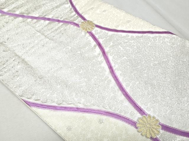 平和屋着物◎六通柄袋帯 立涌花文 金銀糸 正絹 逸品 CAAZ4611fb