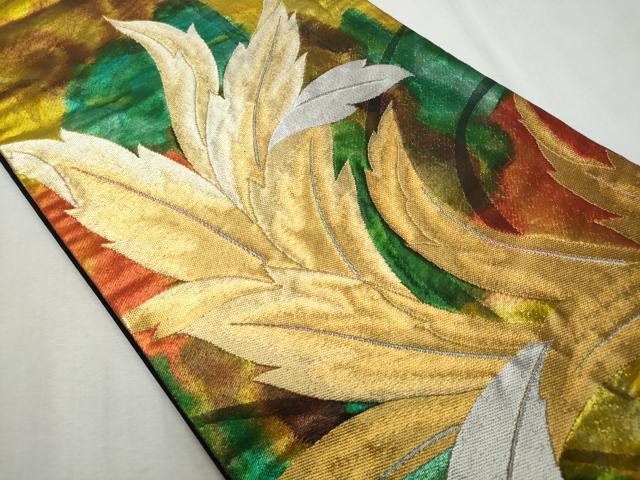 平和屋着物◎六通柄袋帯　舞蝶文　金銀糸　正絹　逸品　CAAZ4642fb