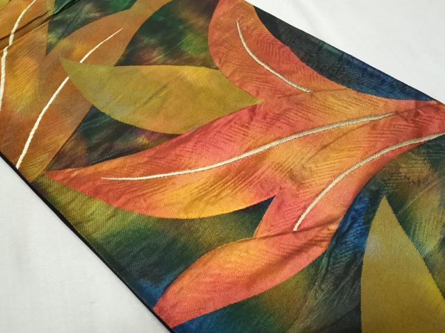 平和屋着物◎六通柄袋帯　舞葉文　金糸　正絹　逸品　CAAZ4658fb