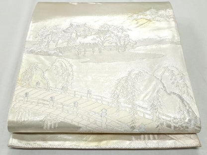 平和屋着物◎六通柄袋帯　洛東風景　鳳寿苑　正絹　逸品　CAAZ4676fb