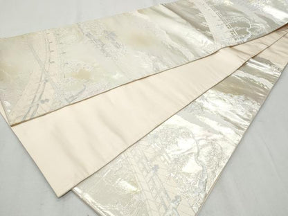 平和屋着物◎六通柄袋帯　洛東風景　鳳寿苑　正絹　逸品　CAAZ4676fb