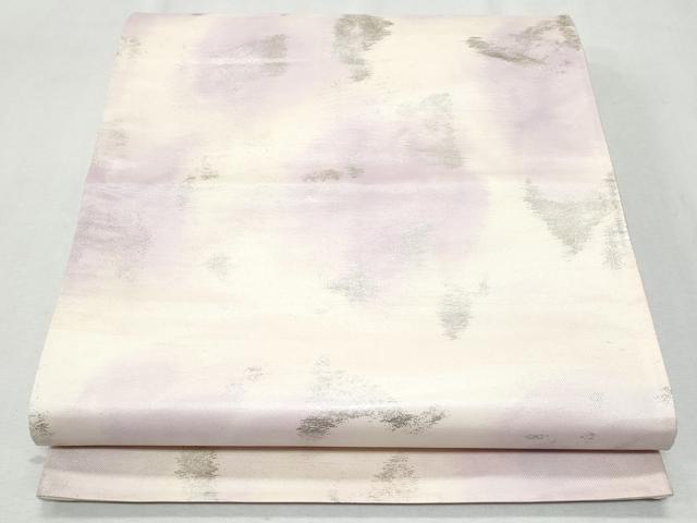 平和屋着物◎六通柄袋帯　霞文　銀糸　正絹　逸品　CAAZ4687fb