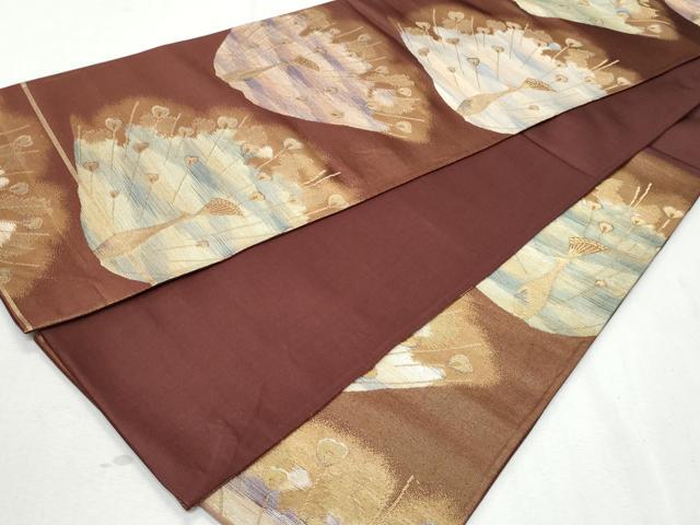 平和屋着物◎六通柄袋帯　京もみじ　金糸　正絹　逸品　CAAZ4693fb