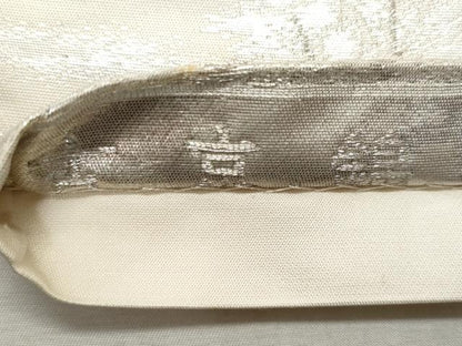 平和屋着物◎六通柄袋帯　籬風景文　古京錦　二重引箔　正絹　逸品　CAAZ4699fb