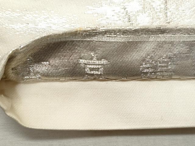 平和屋着物◎六通柄袋帯　籬風景文　古京錦　二重引箔　正絹　逸品　CAAZ4699fb