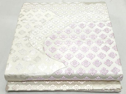 平和屋着物◎六通柄袋帯　唐織　花菱文　銀糸　正絹　逸品　CAAZ4778fb
