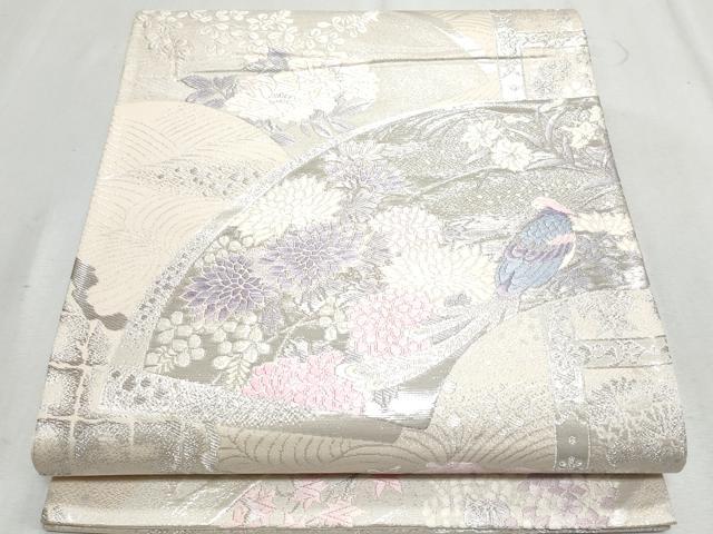 平和屋着物◎六通柄袋帯　唐織　桃山琳派　錦プラチナ箔　正絹　逸品　CAAZ4789fb