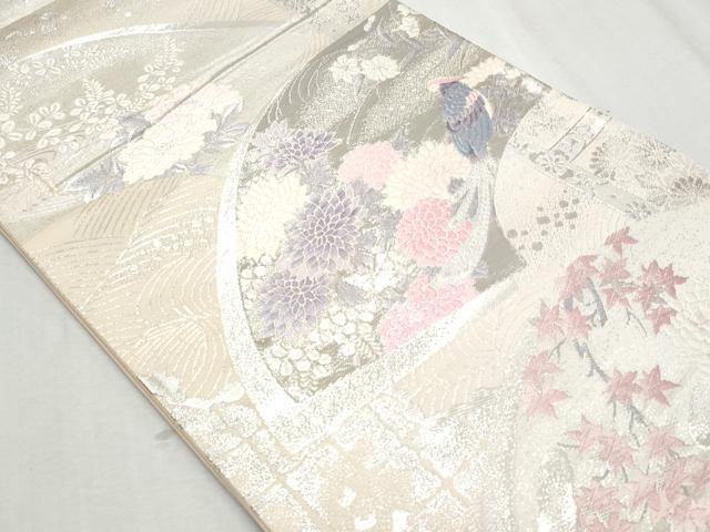 平和屋着物◎六通柄袋帯　唐織　桃山琳派　錦プラチナ箔　正絹　逸品　CAAZ4789fb