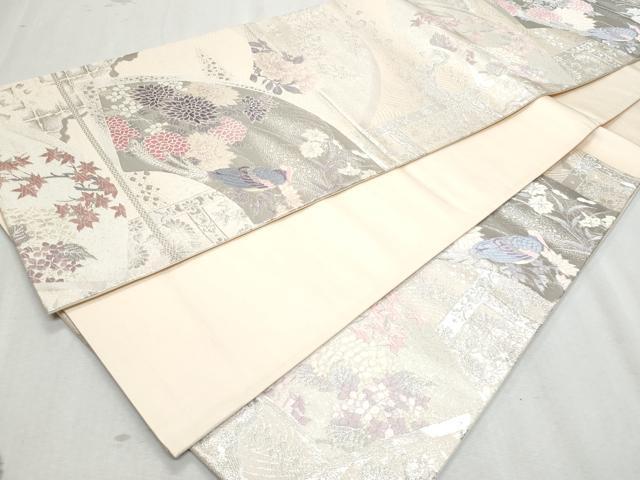 平和屋着物◎六通柄袋帯　唐織　桃山琳派　錦プラチナ箔　正絹　逸品　CAAZ4789fb