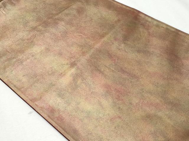 平和屋着物◎六通柄袋帯　霞文　引箔　正絹　逸品　CAAZ4879fb