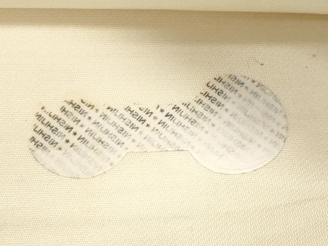 平和屋着物◎西陣　六通柄袋帯　道長扇面花文　銀糸　正絹　逸品　CAAZ4916fb