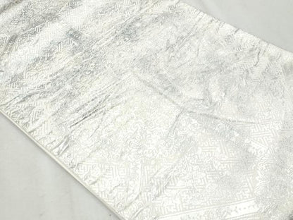 平和屋着物◎六通柄袋帯　正倉院花文　銀糸　正絹　逸品　CAAZ4923fb