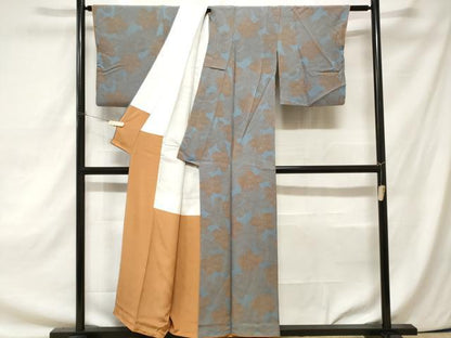 平和屋着物■上質な小紋　舞花文　正絹　逸品　CAAZ5215ev