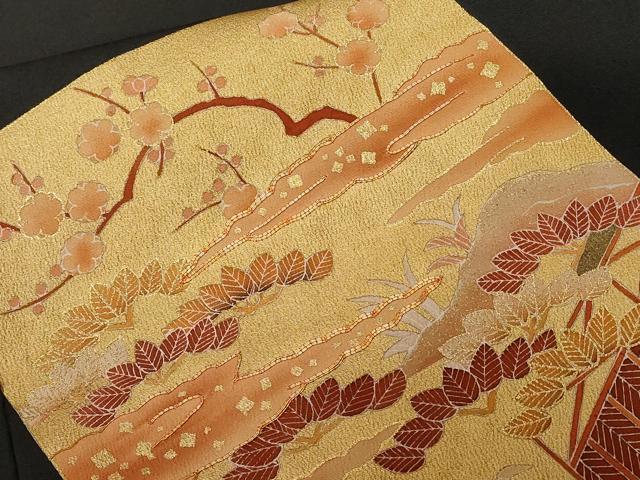 平和屋着物■豪華黒留袖 駒刺繍 色紙重ね風景文 金彩 正絹 逸品 CAAZ5243ev