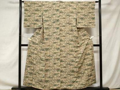 平和屋着物■上質な小紋　型染め　御所解文　正絹　逸品　CAAZ5248ev