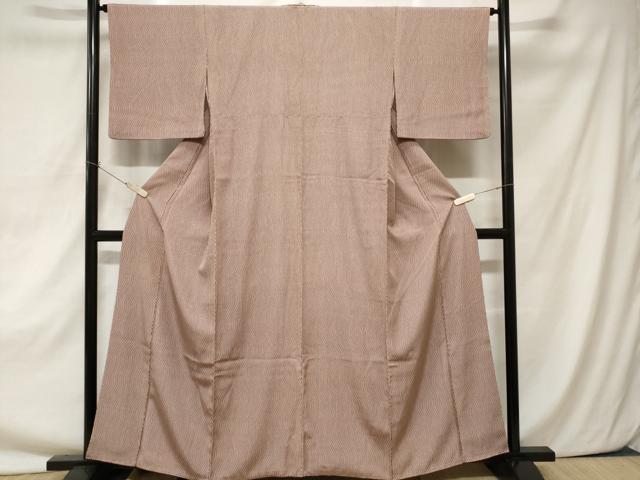 平和屋着物■上質な小紋　よろけ縞　正絹　逸品　CAAZ5268ev