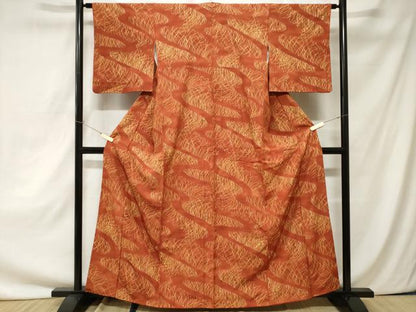 平和屋着物■上質な小紋　流水に芒　正絹　逸品　CAAZ5306ev