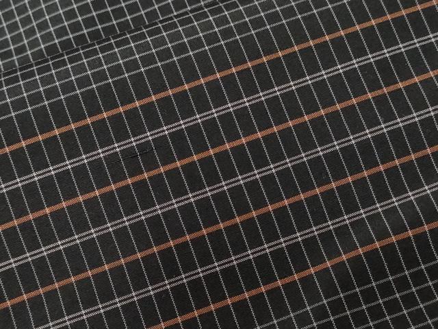 平和屋着物■上質な紬 格子横段文 正絹 逸品 CAAZ5319ev