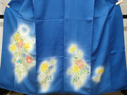 平和屋着物■訪問着　手描き　枝花文　暈し染め　金彩　正絹　逸品　CAAZ5323ev