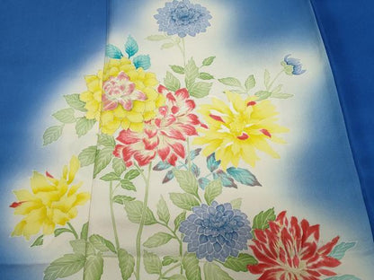 平和屋着物■訪問着　手描き　枝花文　暈し染め　金彩　正絹　逸品　CAAZ5323ev