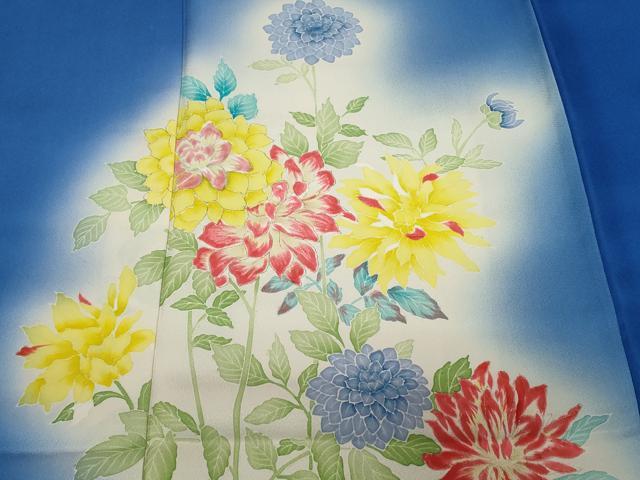平和屋着物■訪問着　手描き　枝花文　暈し染め　金彩　正絹　逸品　CAAZ5323ev