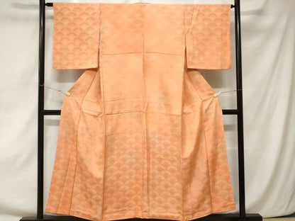 平和屋着物■上質な小紋　花青海波地紋　暈し染め　正絹　逸品　CAAZ5326ev
