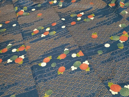 平和屋着物■上質な小紋　青海波花文　金彩　正絹　逸品　CAAZ5412ev