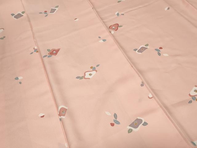 平和屋着物■上質な小紋　椿　正絹　逸品　CAAZ5415ev