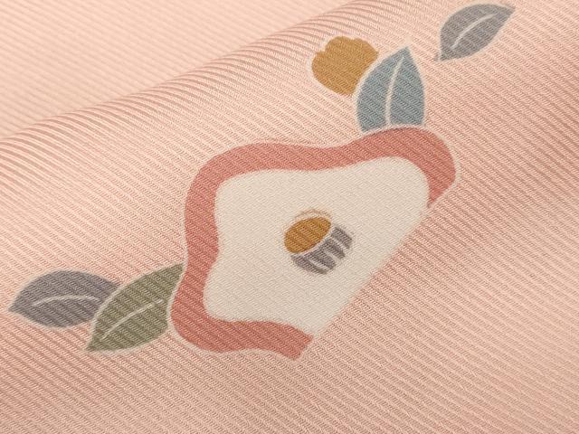 平和屋着物■上質な小紋　椿　正絹　逸品　CAAZ5415ev