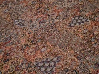 平和屋着物■上質な小紋　切嵌花蝶文　金彩　鬼しぼ縮緬　正絹　逸品　CAAZ5422ev