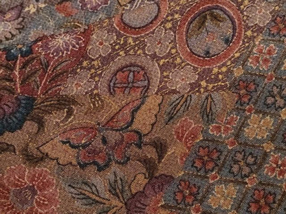 平和屋着物■上質な小紋　切嵌花蝶文　金彩　鬼しぼ縮緬　正絹　逸品　CAAZ5422ev