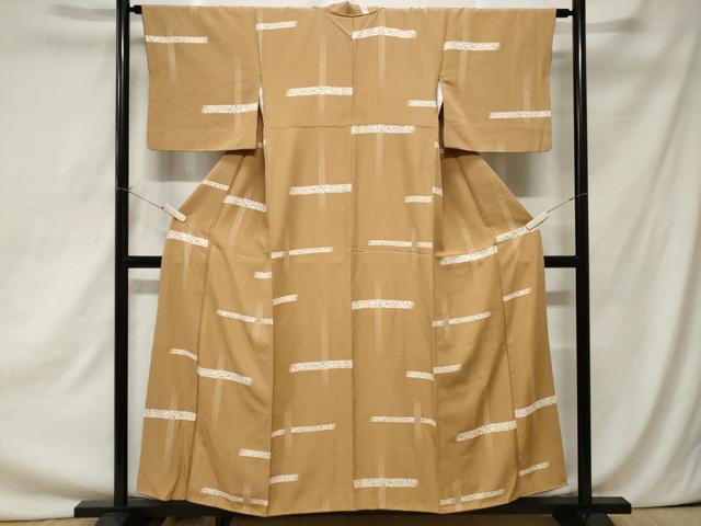 平和屋着物■上質な小紋　横段舞桜文　正絹　逸品　未使用　CAAZ5426ev