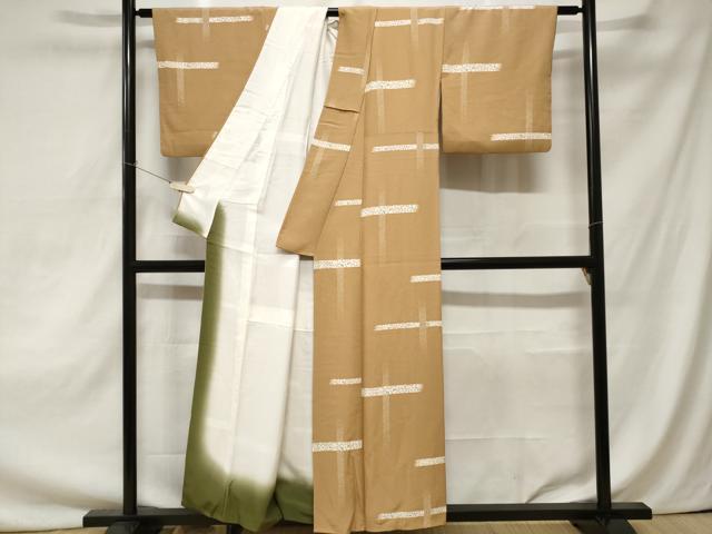 平和屋着物■上質な小紋　横段舞桜文　正絹　逸品　未使用　CAAZ5426ev